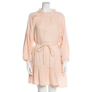 Apiece Apart Mock Neck Mini Pink Dress
